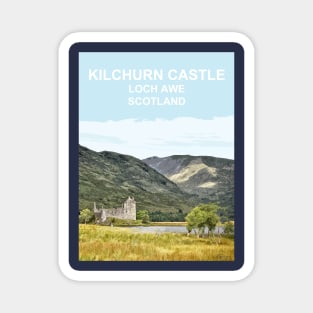 Kilchurn Castle, Loch Awe, Scotland Travel location poster Magnet