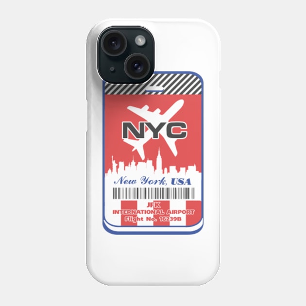 NYC airport tag Phone Case by Andreeastore  