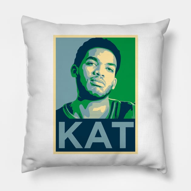 KAT - Karl-Anthony Towns Pillow by Mortimermaritin