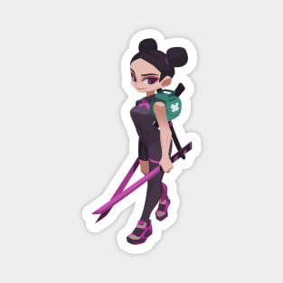 Dual Katana girl Magnet