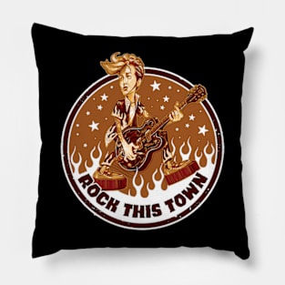 Rock This Town (Vintage) Pillow