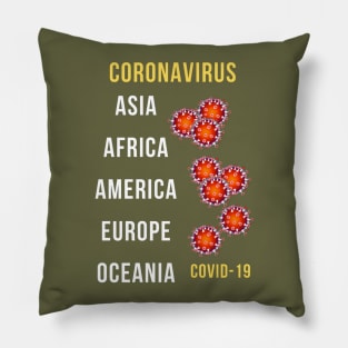 Infected Continents Covid-19 Pillow