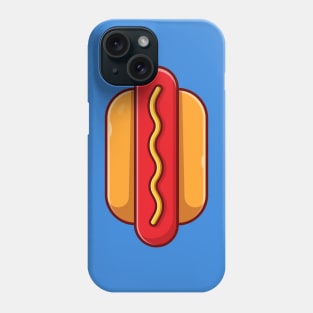 Hotdog Cartoon Vector Icon Illustration (21) Phone Case