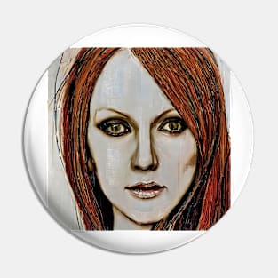 Face of Julianne Moore Pin