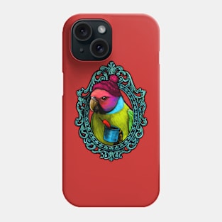 Bird Cameo: Plum Headed Parakeet (Thirsty Bird) Phone Case