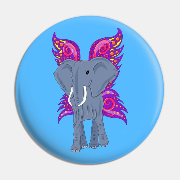 Elephant with wings Pin by MelanieJeyakkumar