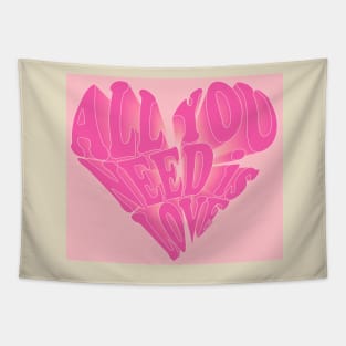 All You Need is Love- pink Tapestry