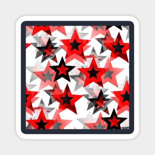 Festive red stars Magnet