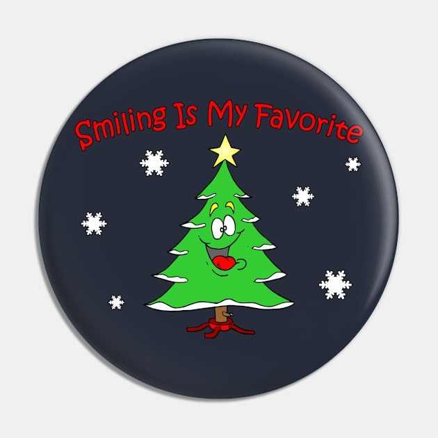 Smiling is My Favorite Christmas Tree Pin by klance