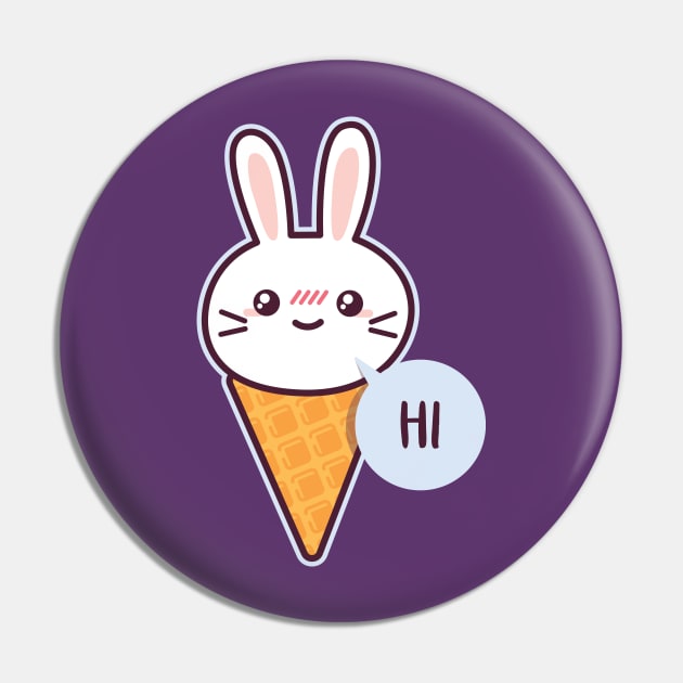 Kawaii - Rabbit Ice Cream Cone - Hi Pin by rjzinger