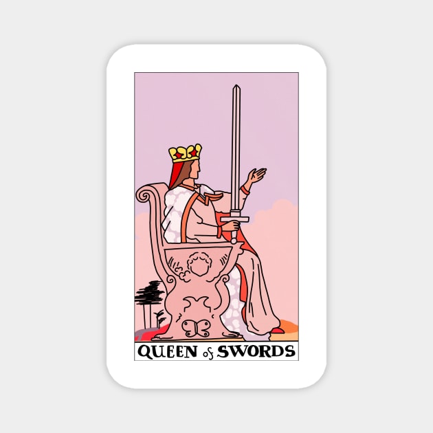 Queen of Swords Magnet by ThingRubyDoes