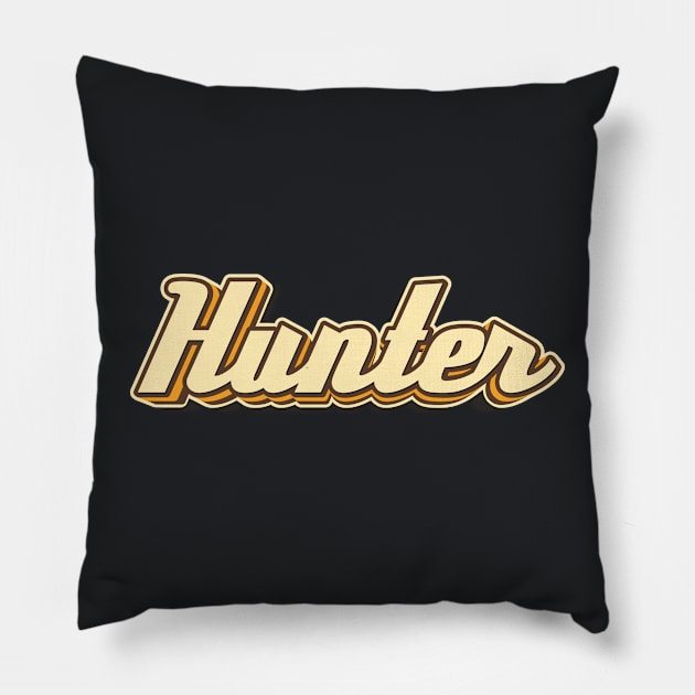 Hunter typography Pillow by KondeHipe