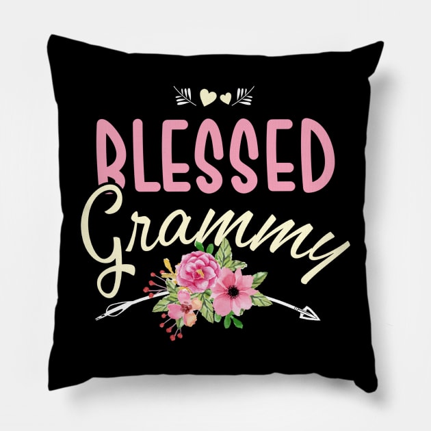 Blessed Grammy Shirt  Thanksgiving Gift Pillow by jonetressie