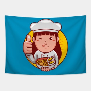 Chef Woman Tapestry