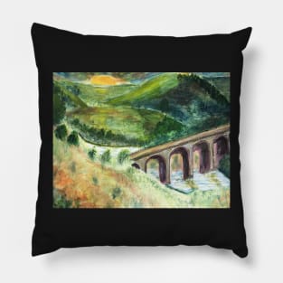 Monsall Viaduct View Pillow