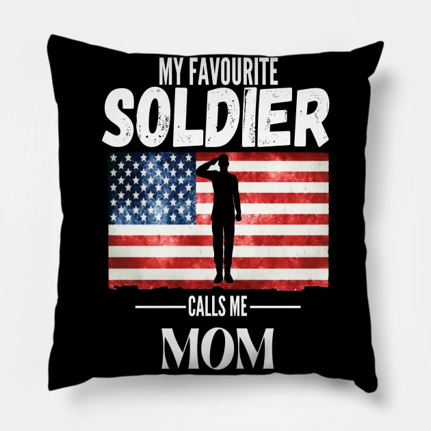 My favorite soldier calls me mom 4 Pillow by JustBeSatisfied