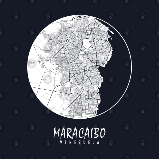 Maracaibo, Venezuela City Map - Full Moon by deMAP Studio