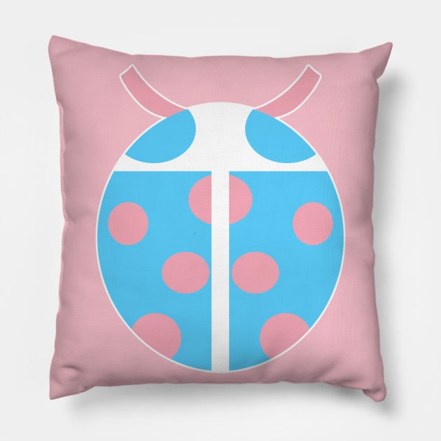 Trans Ladybug Pillow by actualaxton