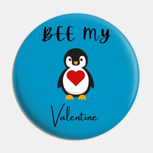 Bee my valentine penguin Pin