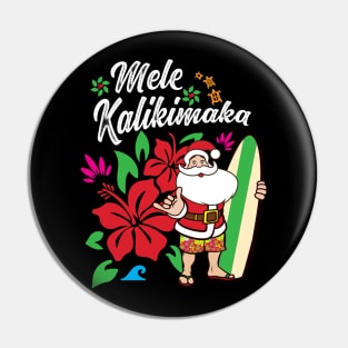 'Mele Kalikimaka' Cute Christmas Hawaiian Pin