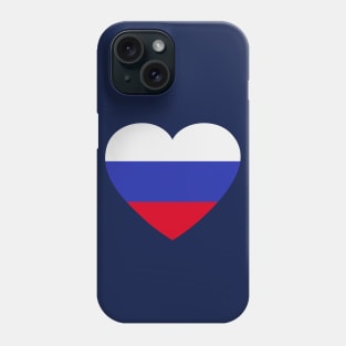 I Love Russia // Heart-Shaped Russian Flag Phone Case
