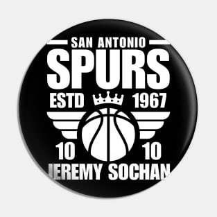 San Antonio Spurs Jeremy Sochan 10 Basketball Retro Pin