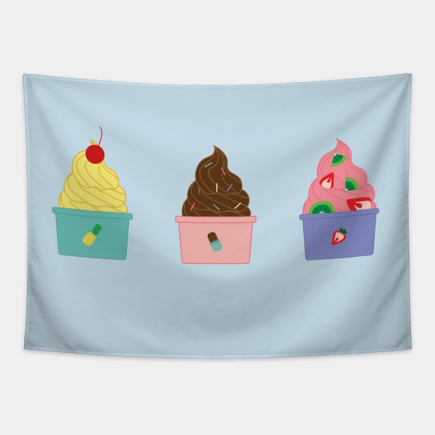 Frozen Yogurt Trio Tapestry by EmilyK