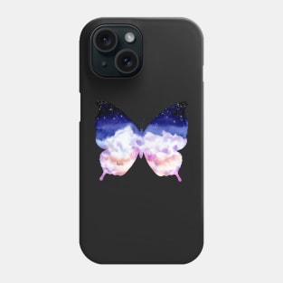 Watercolor Sky and Butterfly Phone Case