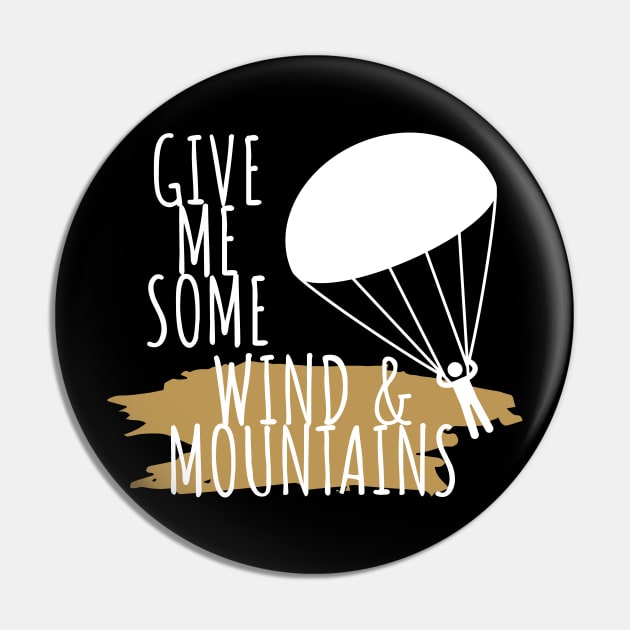 Paragliding wind & mountains Pin by maxcode