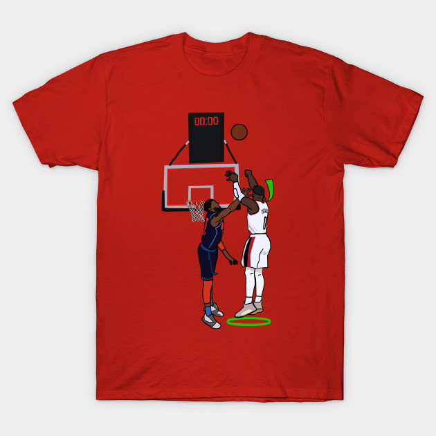 Damian Lillard Hits A Green Light Over Paul George Ftw Nba
