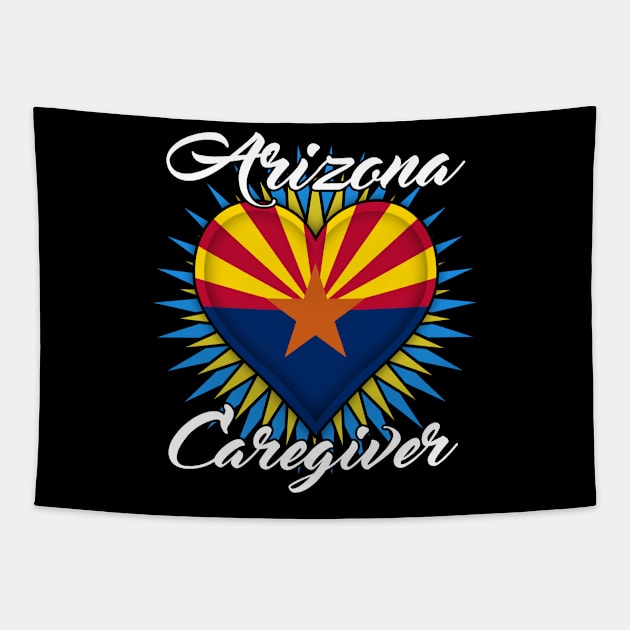 Arizona Caregiver (white font) Tapestry by WCN Store