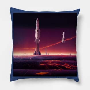 Interplanetary Spaceport Pillow