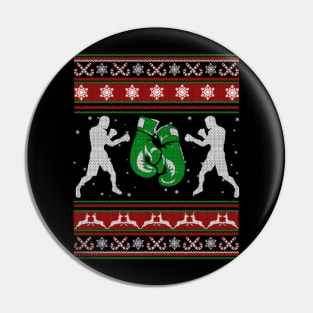 Boxing Ugly Christmas Sweater Pin