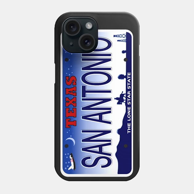 San AntonioTexas License Plate Phone Case by Mel's Designs