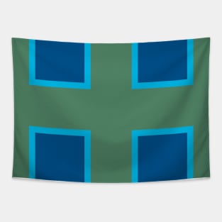 Four Squares on Green Tapestry