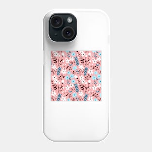 Colorful flowers seamless pattern Phone Case