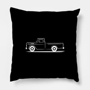 1960 Ford F 150 Pickup Truck White Pillow