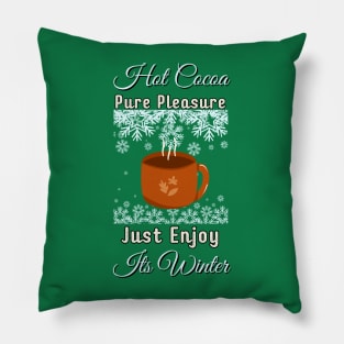 Winter Warmth: Hot Cocoa Delight Pillow