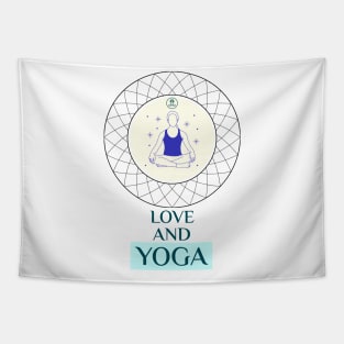 Love And Yoga Tapestry