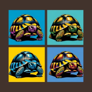Russian Tortoise Pop Art - Exotic Reptile T-Shirt
