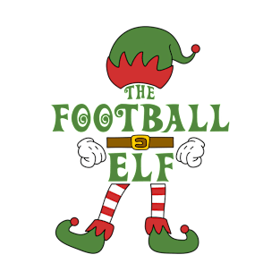 The Football Elf Christmas Family Matching Outfits Group Attire T-Shirt