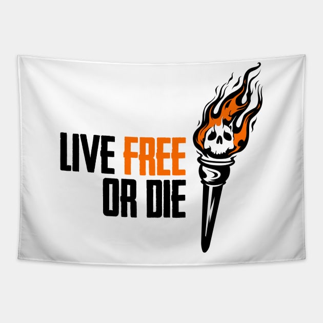 Live Free or Die Tapestry by LiberTeeShirts