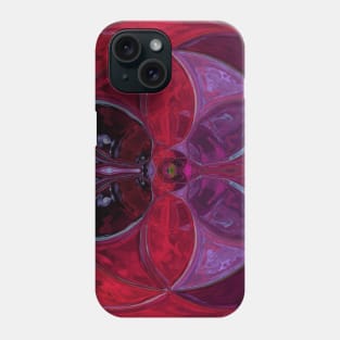 Mosaic Kaleidoscope Flower Red and Purple Phone Case