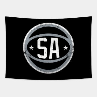 San Antonio Retro Ball - Black Tapestry