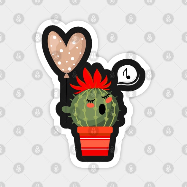 Small Cactus Lover - Love Cactus Magnet by gronly