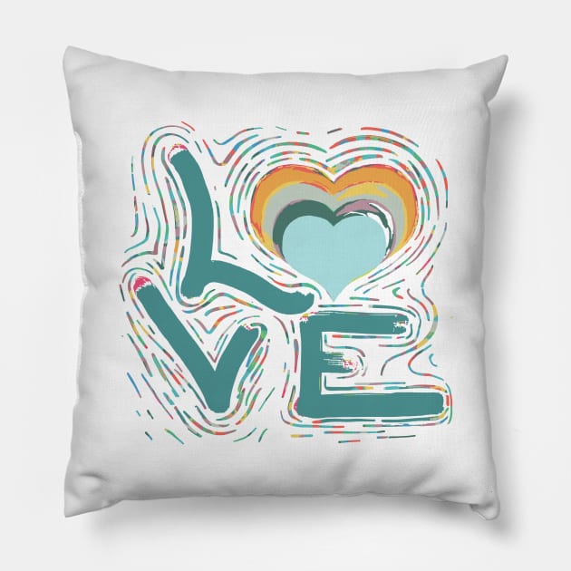 Funny Unisex Flag Gift Love Bisexual Pillow by Luca loves Lili