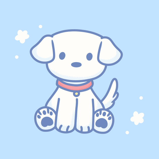 Cute white dog by KammyBale