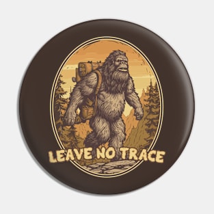 Hiking Bigfoot Leave No Trace Outdoors For Hikers Pin