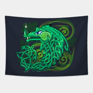 Fantasy green dragon Tapestry