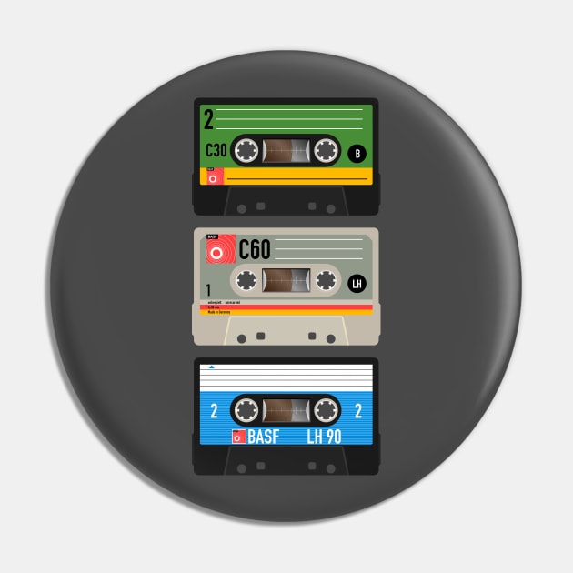 Cassette tape Pin by visualangel